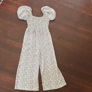 Red Dress Taupe Multi Print Jumpsuit